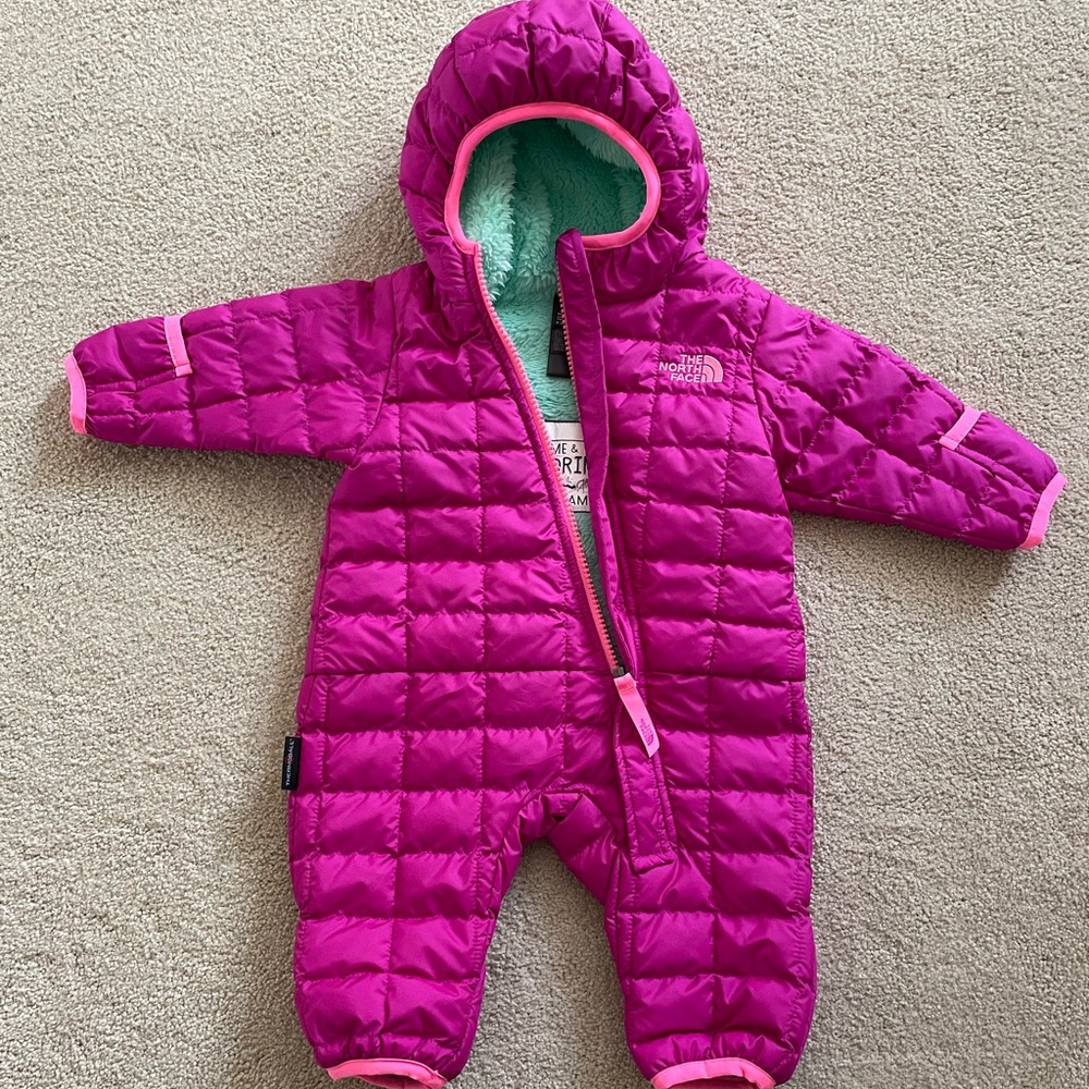 Pink North Face Infant Bunting